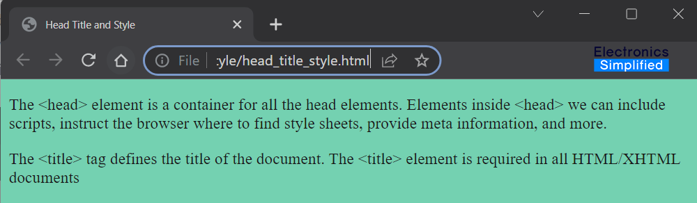 The page with an aquamarine background